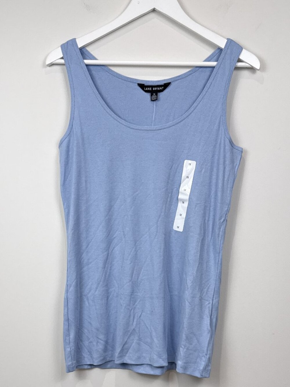 🔥4 for $20🔥 Lane Bryant Blue Ribbed Scoop Neck Stretch Tank Top 1X